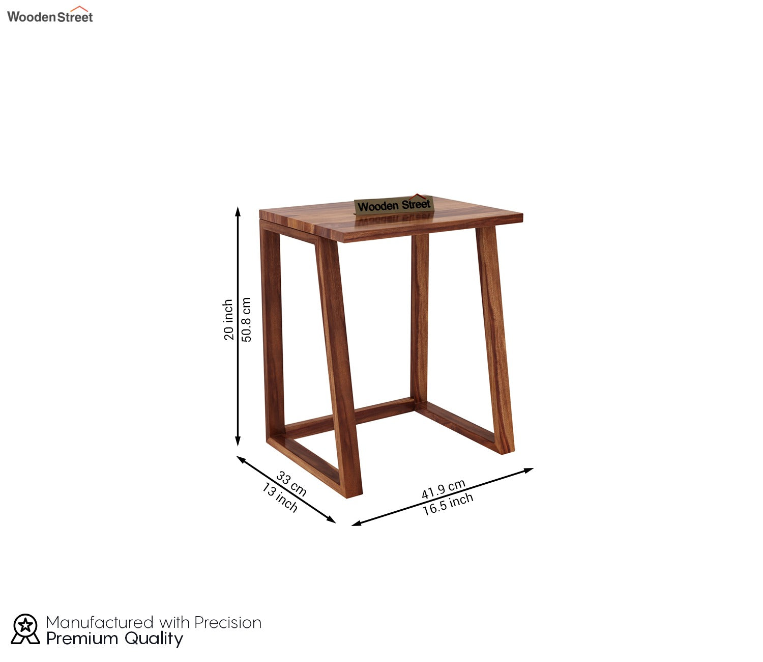 Inaya Sheesham Wood Nest of Tables (Honey Finish, Set of 3)