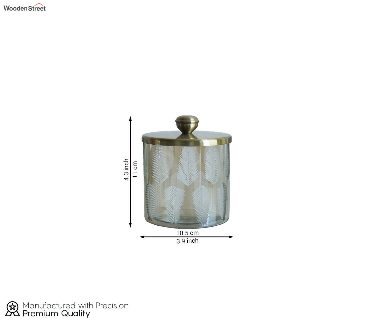 Midori Self Leaf Gold And Black Luster Cotton Jar
