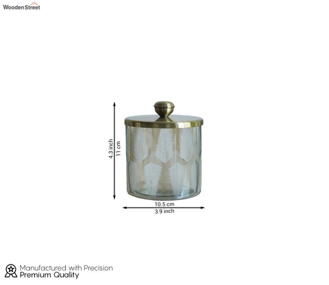 Midori Self Leaf Gold And Black Luster Cotton Jar