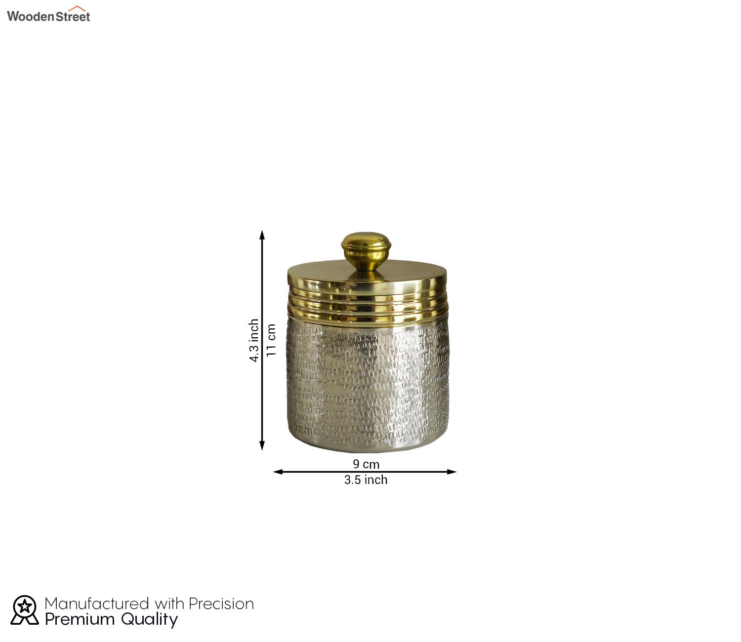Neysa Hammered Gold and Silver Cotton Jar