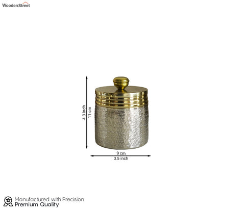 Neysa Hammered Gold and Silver Cotton Jar