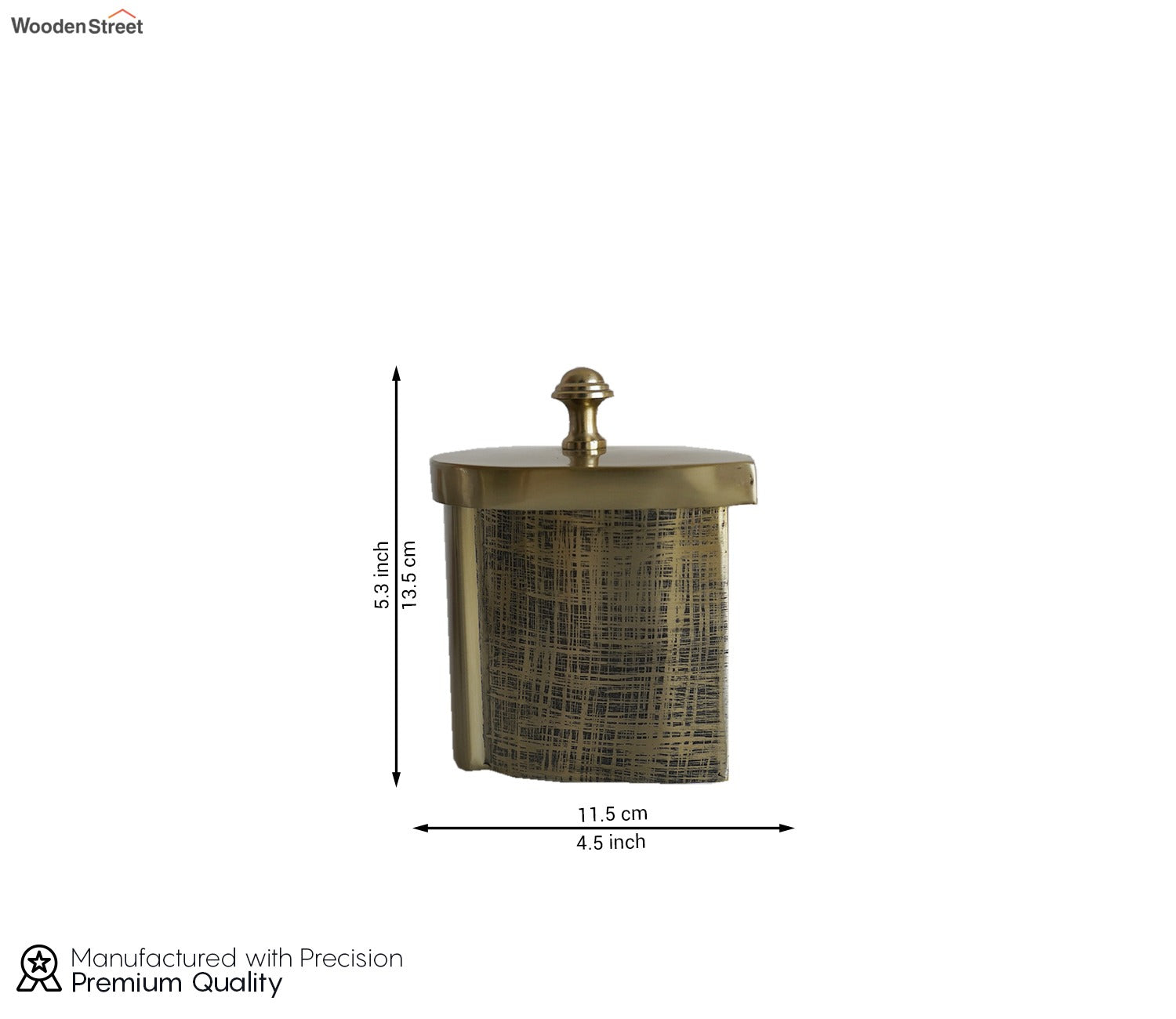 Priscilla Textured Gold And Black Cotton Jar