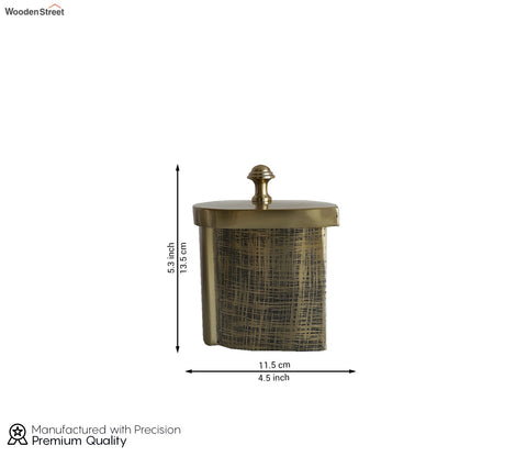 Priscilla Textured Gold And Black Cotton Jar