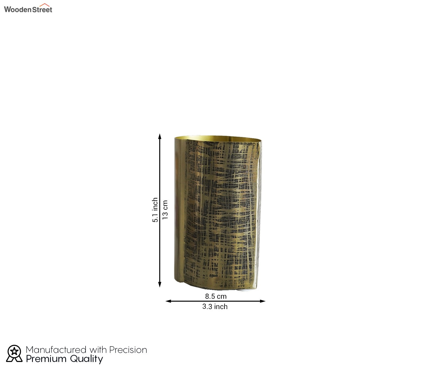 Priscilla Textured Gold And Black Waste Bin