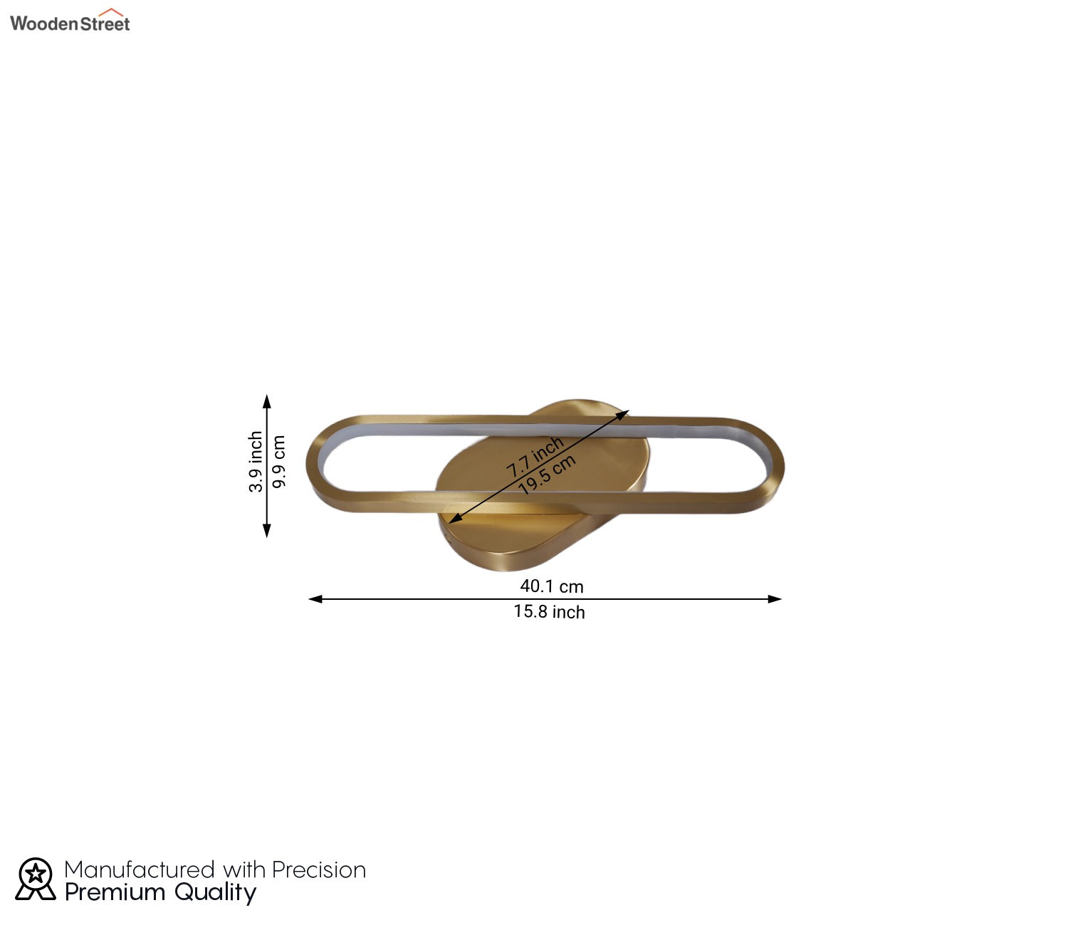 Covin Brass Coated Metal Wall Light