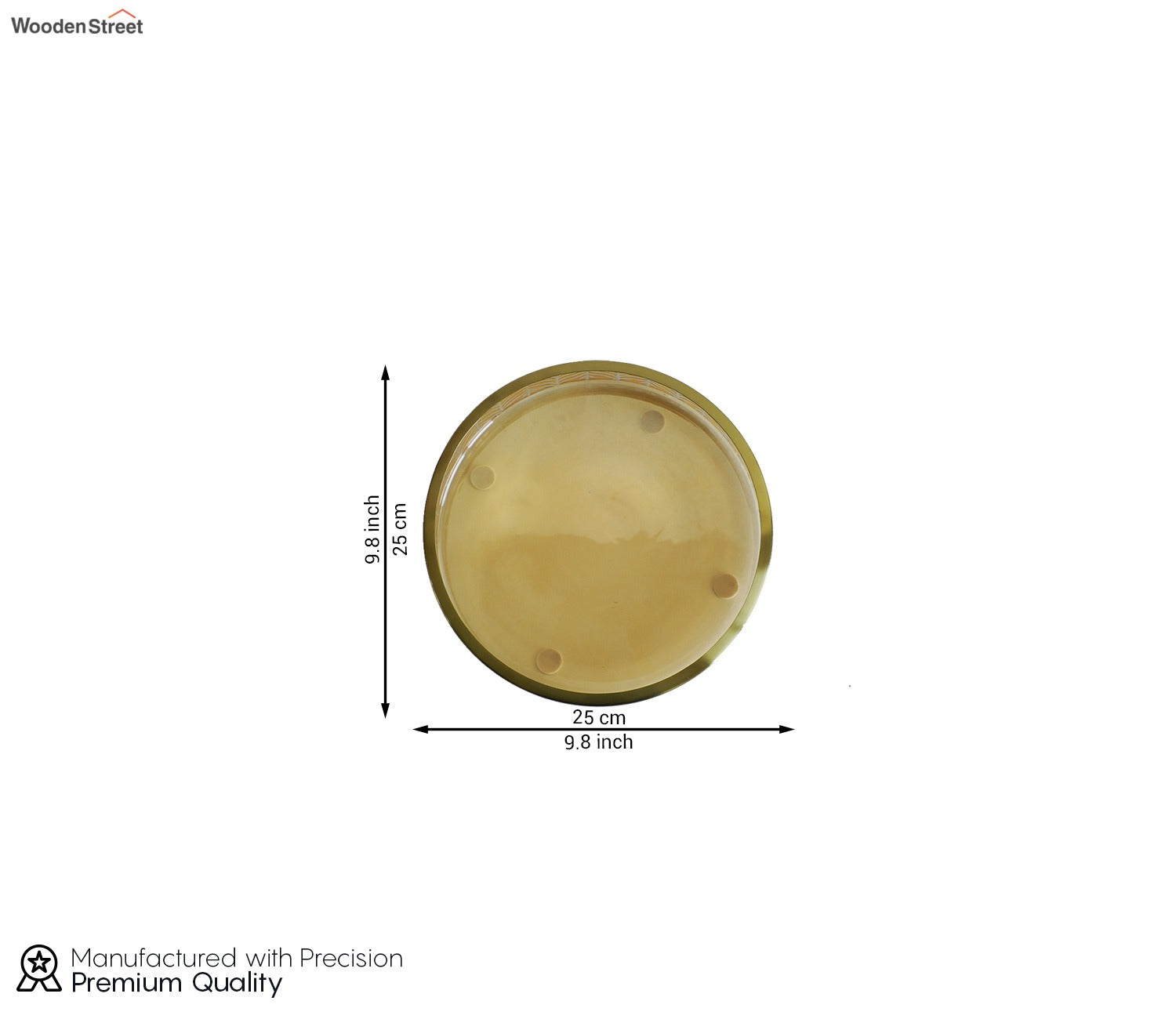 Portia Herringbone Gold And Amber Luster Tray
