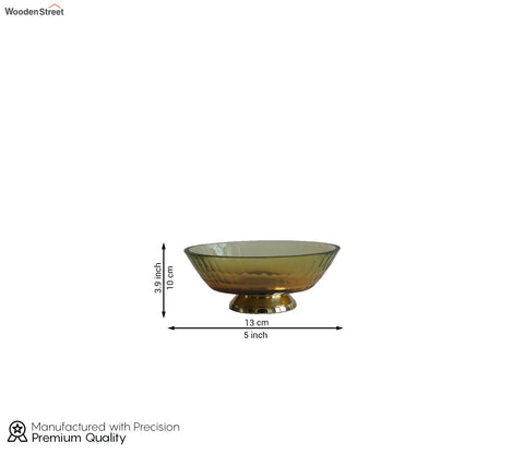 Sorrel Shady Green and Gold Glass Soap Dish