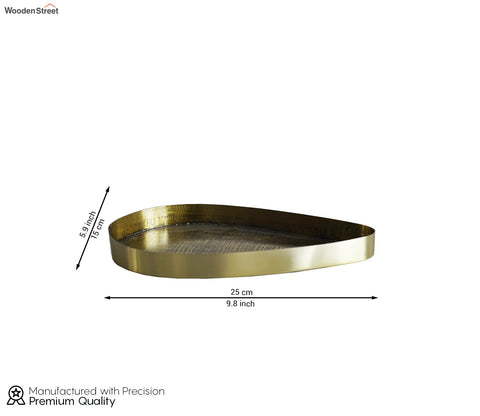 Priscilla Textured Gold And Black Tray