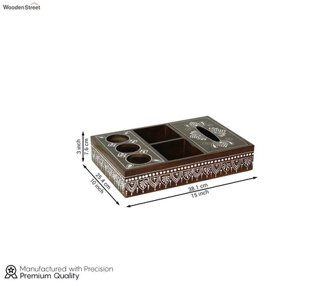 Medhini Hand Painted Solid Wood Multistorage Tray