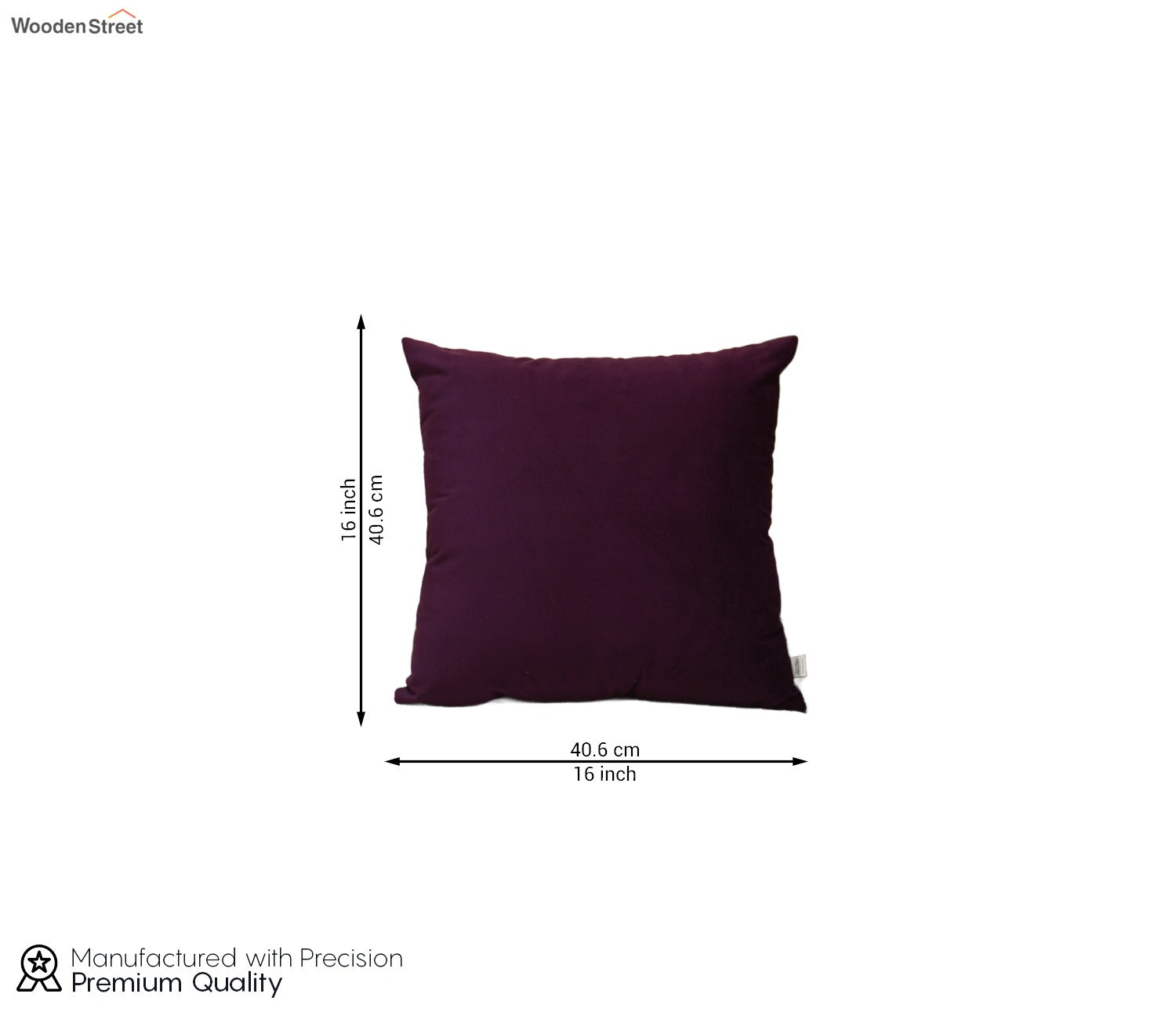 Cupid Velvet Cushion Cover - Pack of 1 (16 x 16 Inch, Mulberry Pink)
