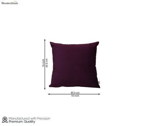Cupid Velvet Cushion Cover - Pack of 1 (16 x 16 Inch, Mulberry Pink)
