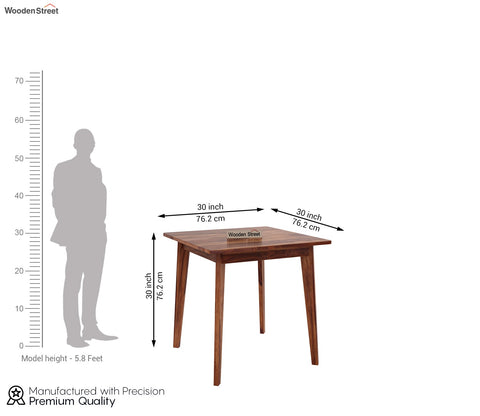Calabria 2 Seater Sheesham Wood Dining Table (Honey Finish)