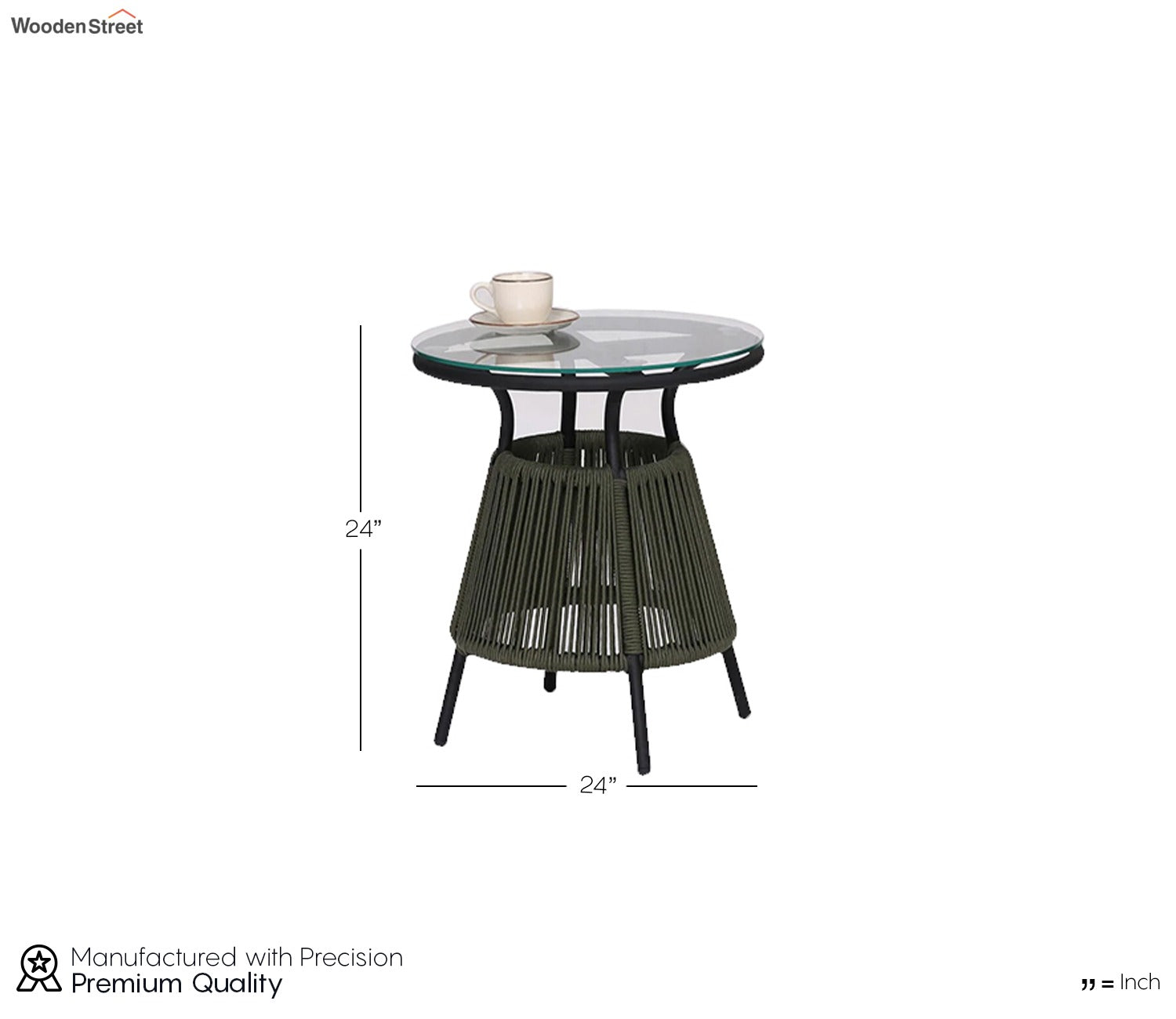 Sair Rope Coffee Table (Dark Grey)