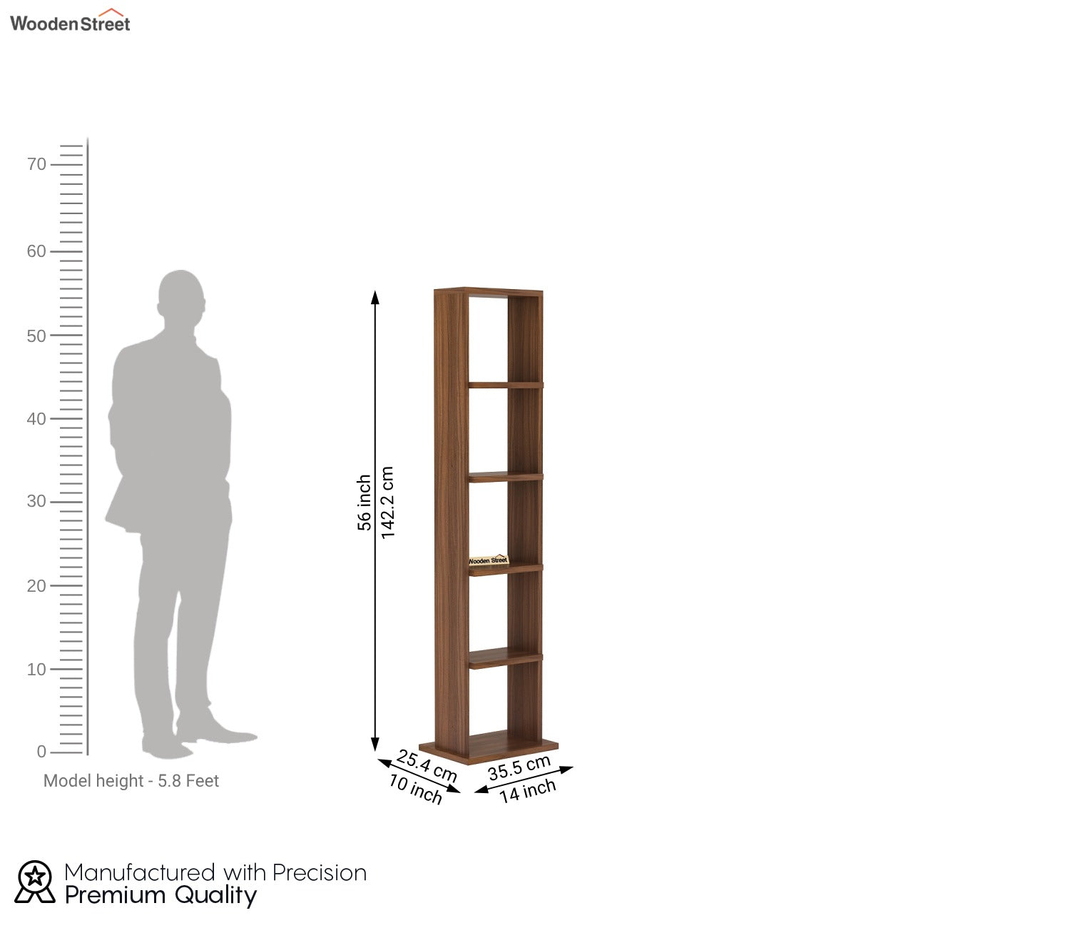 Canny Book Shelf (Exotic Teak Finish)