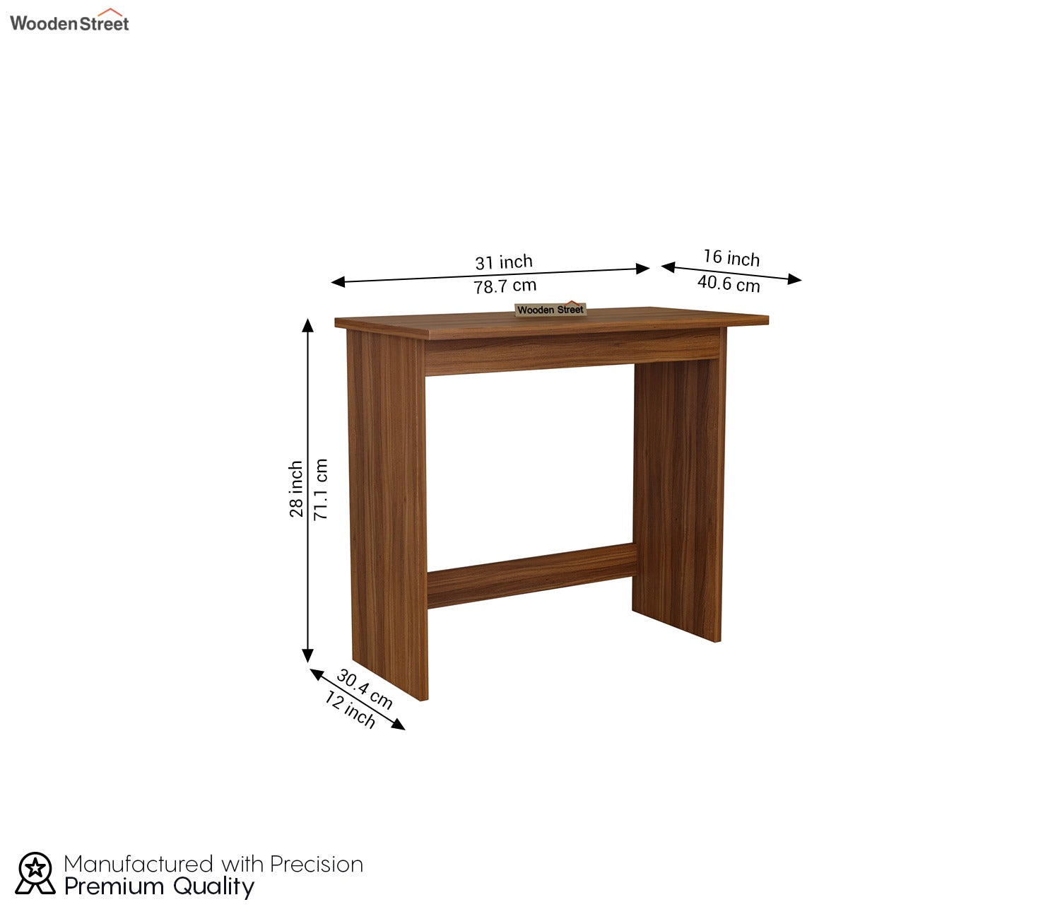 Armada Study Table (Exotic Teak Finish)