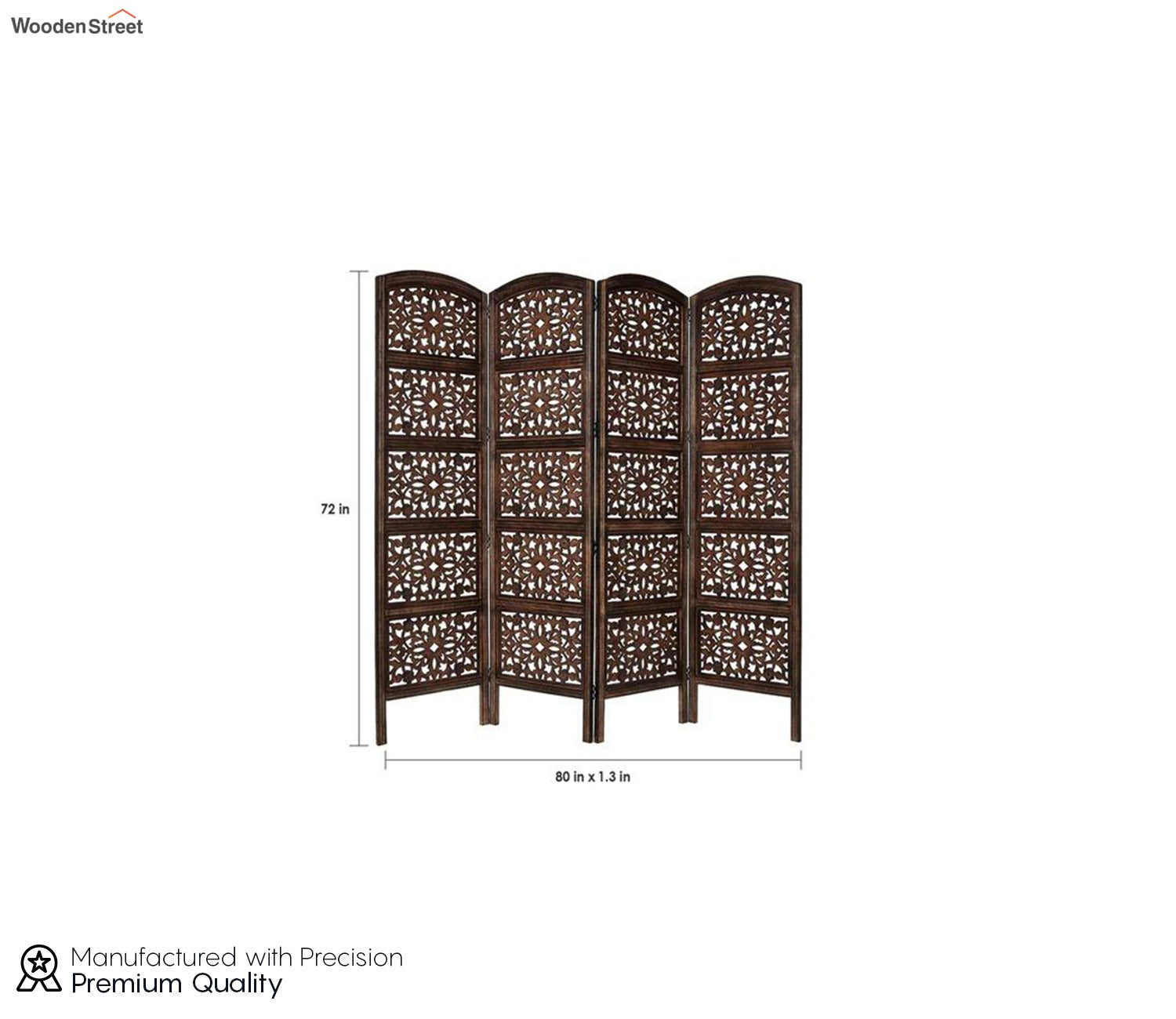 Zayan 4 Panel Carved Wooden Partition