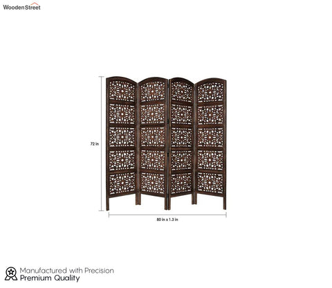 Zayan 4 Panel Carved Wooden Partition