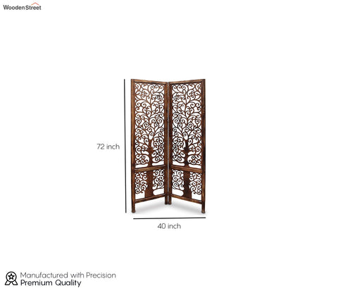 Hana 2 Panel Carved Wooden Partition