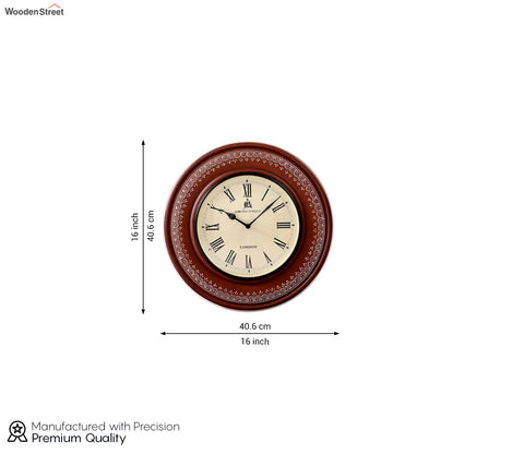 Tali Hand Painted Analog Wooden Wall Clock