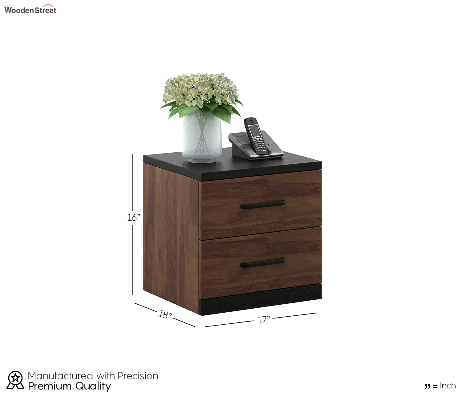 Kosmo Woodland Engineered Wood Bedside Table