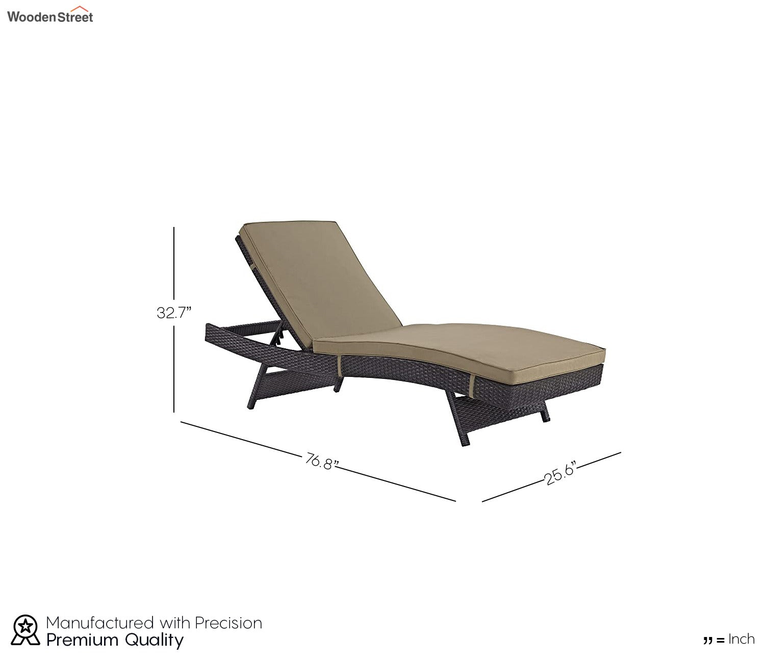 Brown Adjustable Unique Outdoor Chaise Lounge