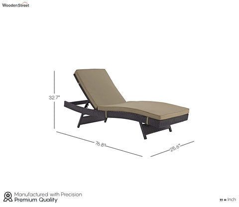 Brown Adjustable Unique Outdoor Chaise Lounge