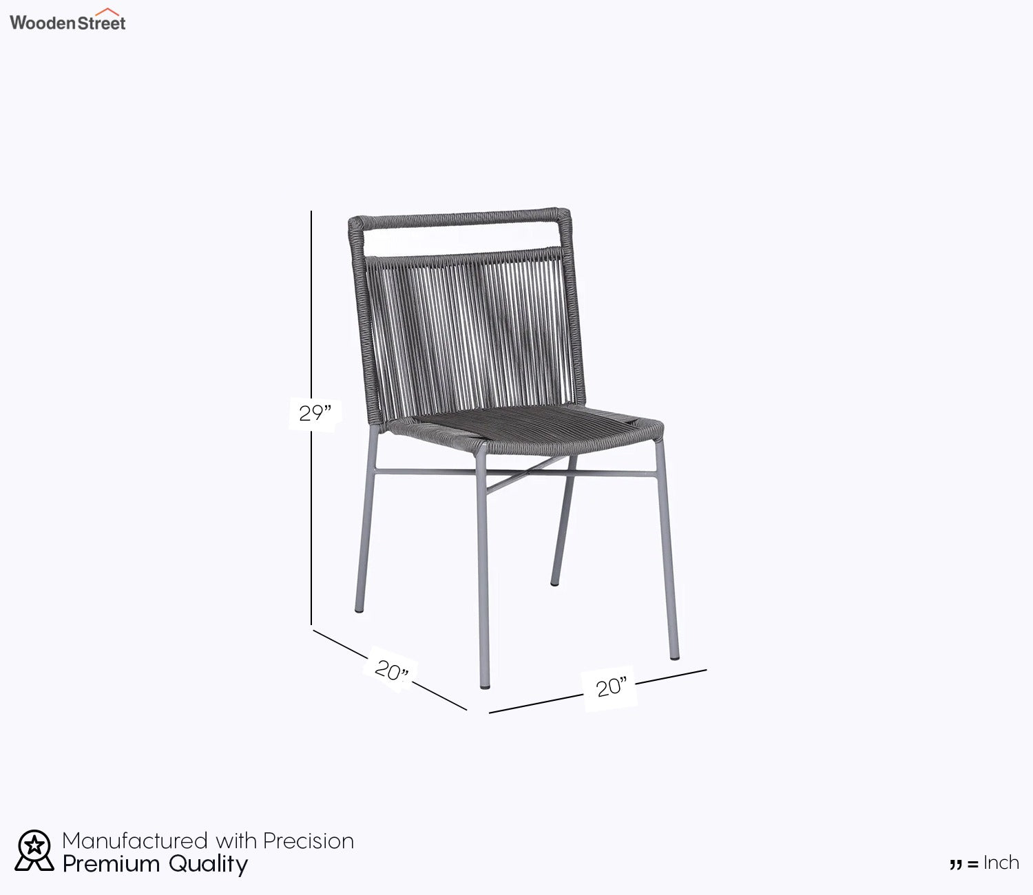 Mexico Rope Patio Set (Dark Grey)