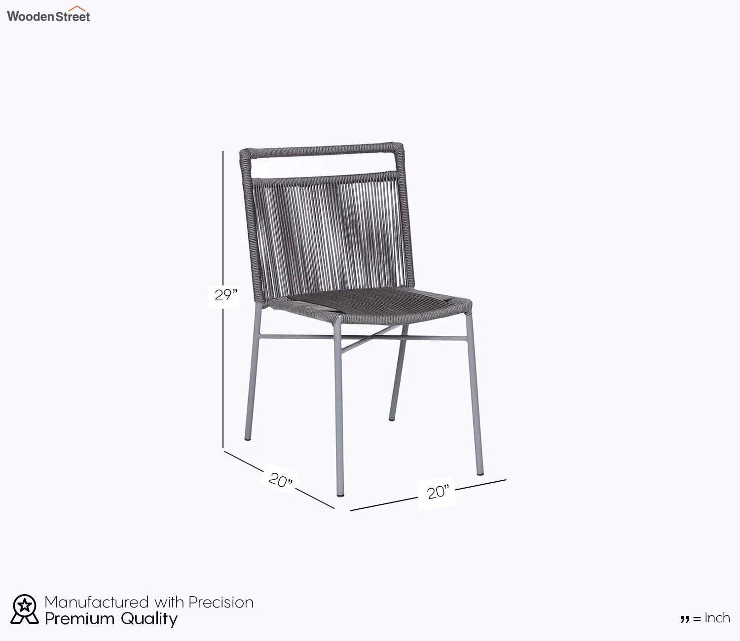 Rega Rope Patio Set (Dark Grey)