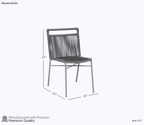 Rega Rope Patio Set (Dark Grey)