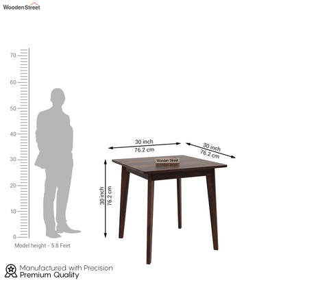 Calabria 2 Seater Sheesham Wood Dining Table (Walnut Finish)