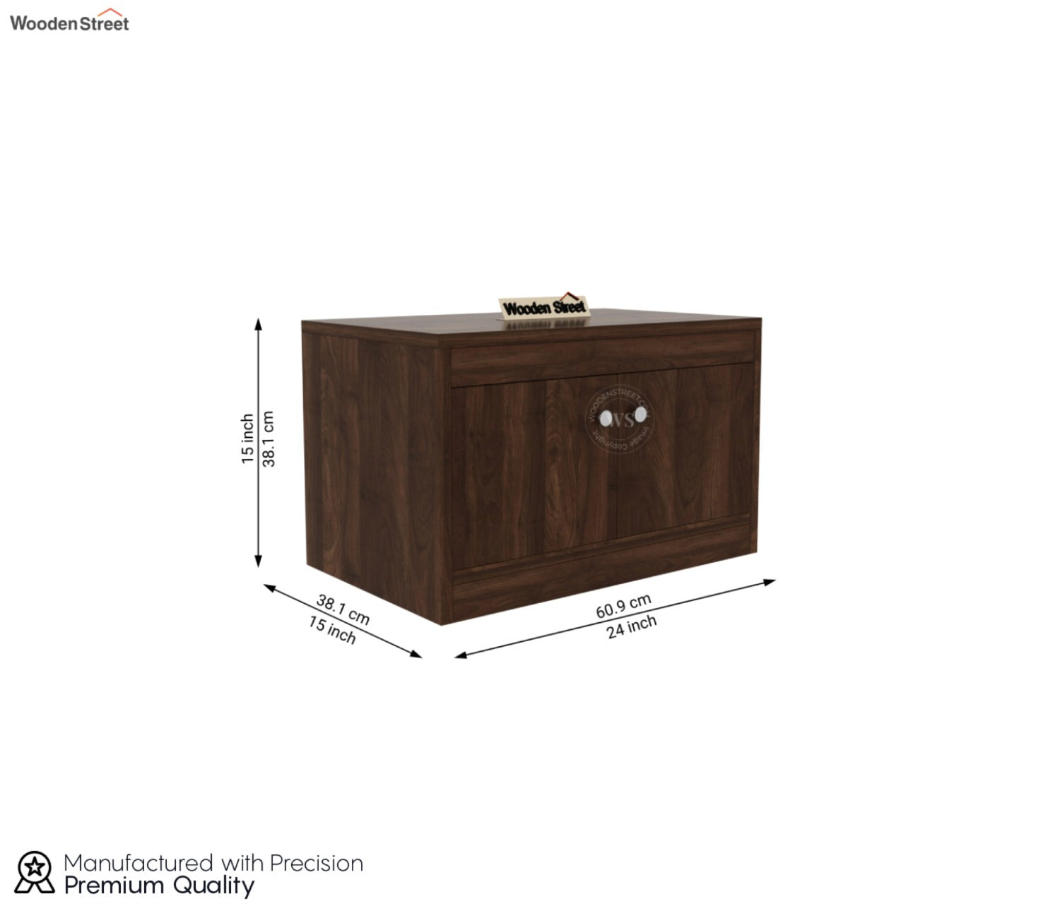 Anton Engineered Wood Shoe Rack without Cushion (Columbian Walnut Finish)