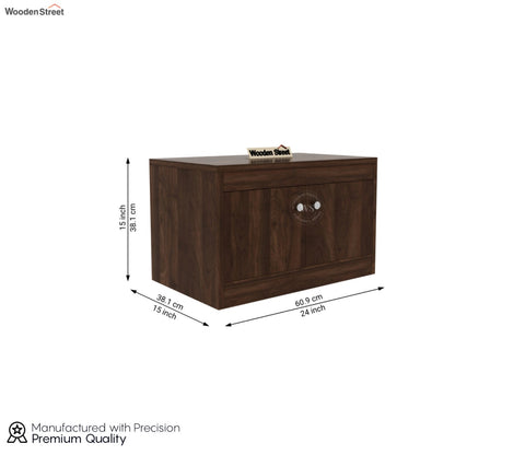 Anton Engineered Wood Shoe Rack without Cushion (Columbian Walnut Finish)