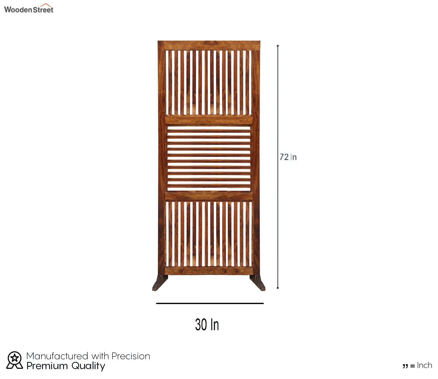 Dylan Floral Hand Carved Wooden Room Divider Single Panel With Stand