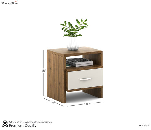 Classic Oak Engineered Wood Bedside Table