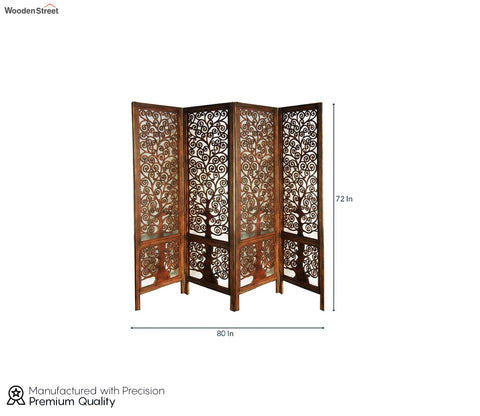 Elon 4 Panel Carved Wooden Partition
