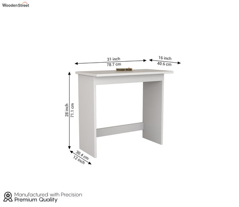 Armada Study Table (Frosty White Finish)