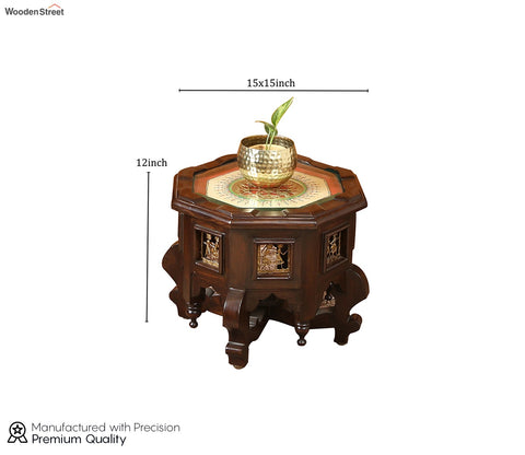 Princess Dark Brown Octagonal Accent Table