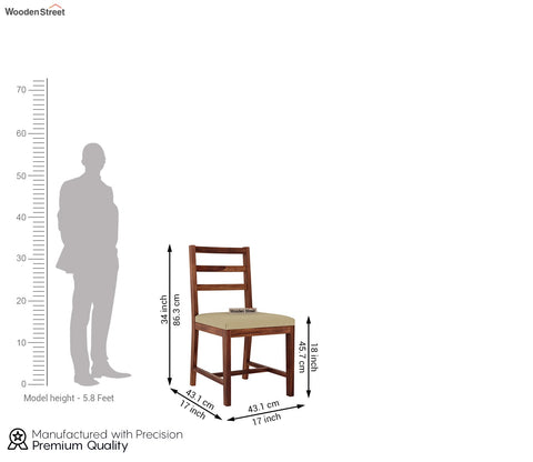 Calabria Sheesham Wood Dining Chairs Set of 2 (Honey Finish)