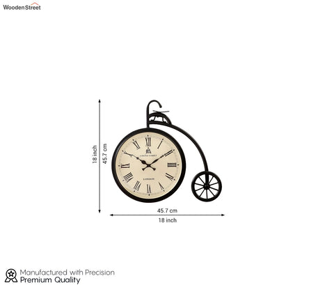 Miller Cycle Shaped Analog Metal Wall Clock
