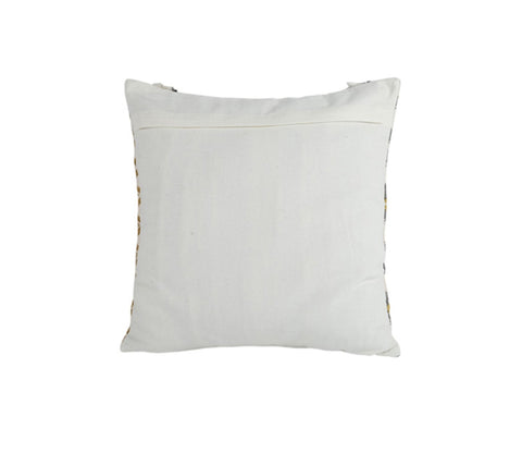 Beige Cotton Designer Cushion Cover Set of 2 (18 x 18 inches)