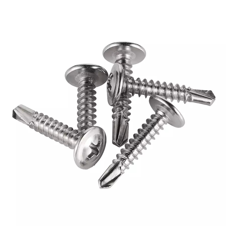 Self Screw Nickel Plated Self Drilling Screw CSK Phillips Bugle Head Pack of 500 Pcs( 100 x 10, 75 x 10, 38 x 8,  25 x 7,60 x10,50 x8 , 38 x8)size