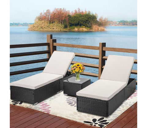 Brown Adjustable Lounge Chair
