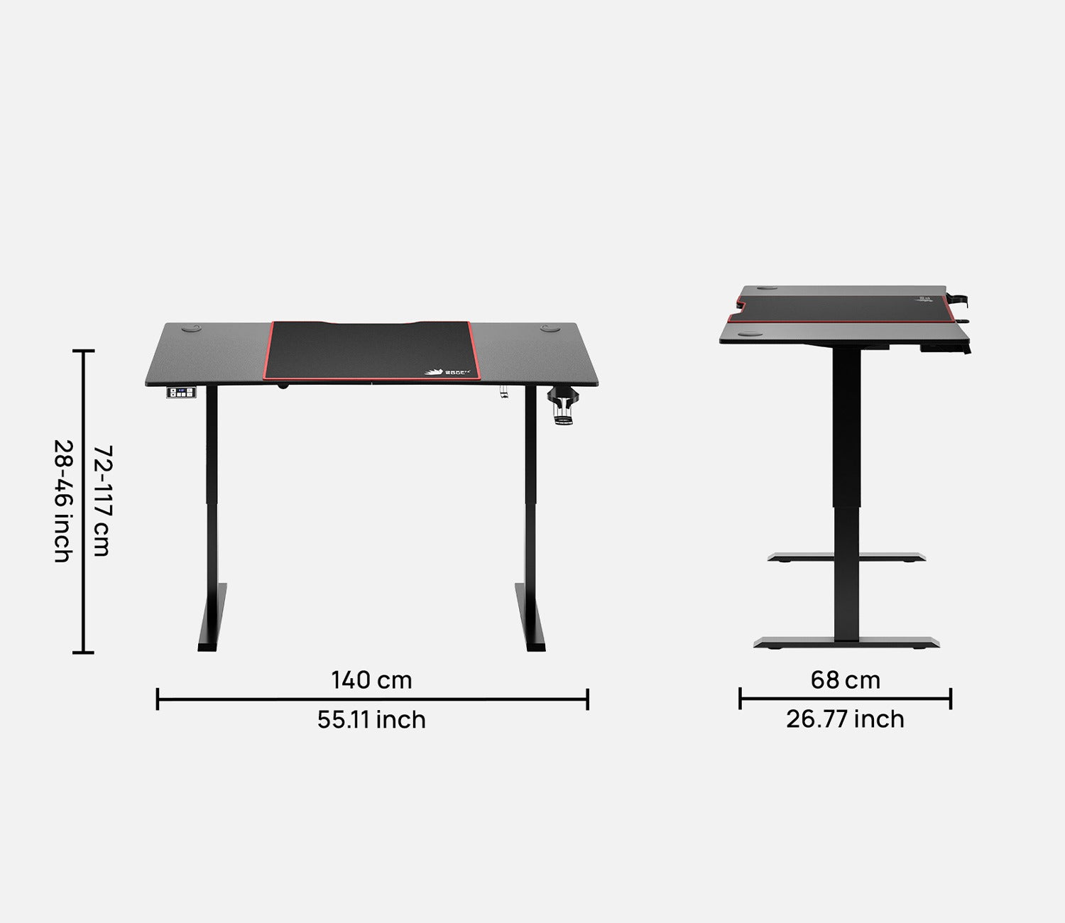 Surface 2.0 Black Multi Purpose Engineered Wood Study Table
