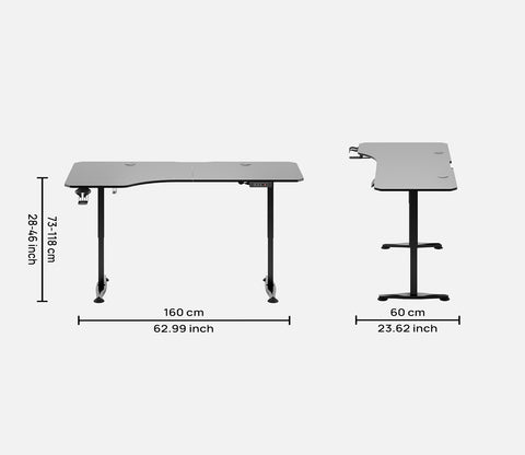 Trigger Multi Purpose Engineered Wood Study Table (Black)