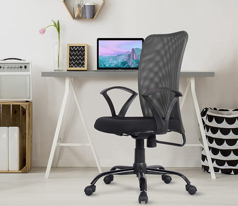 Seoul Mesh Ergonomic Upholstered High Back Office Chair (Grey)