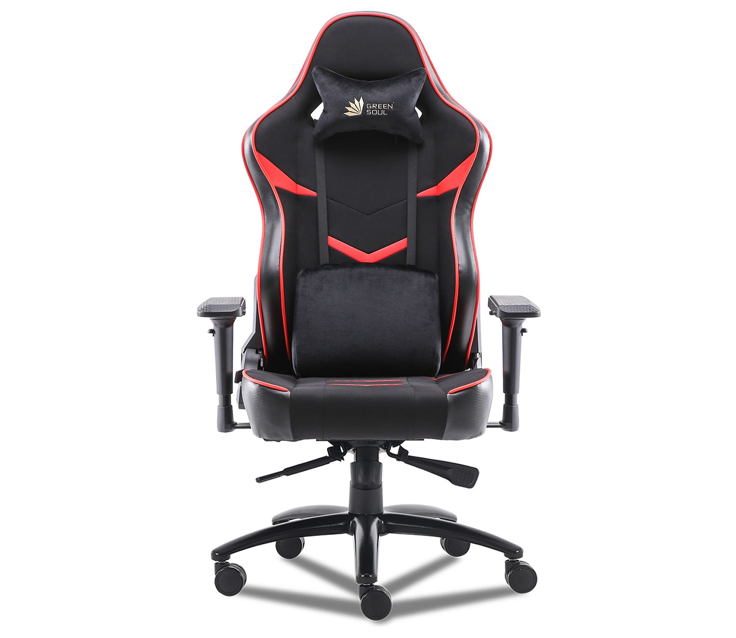 Monster S Deer Mechanism Spandex Fabric And PU Leather Gaming Chair (Red)
