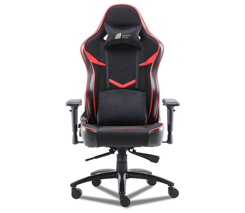 Monster S Deer Mechanism Spandex Fabric And PU Leather Gaming Chair (Red)