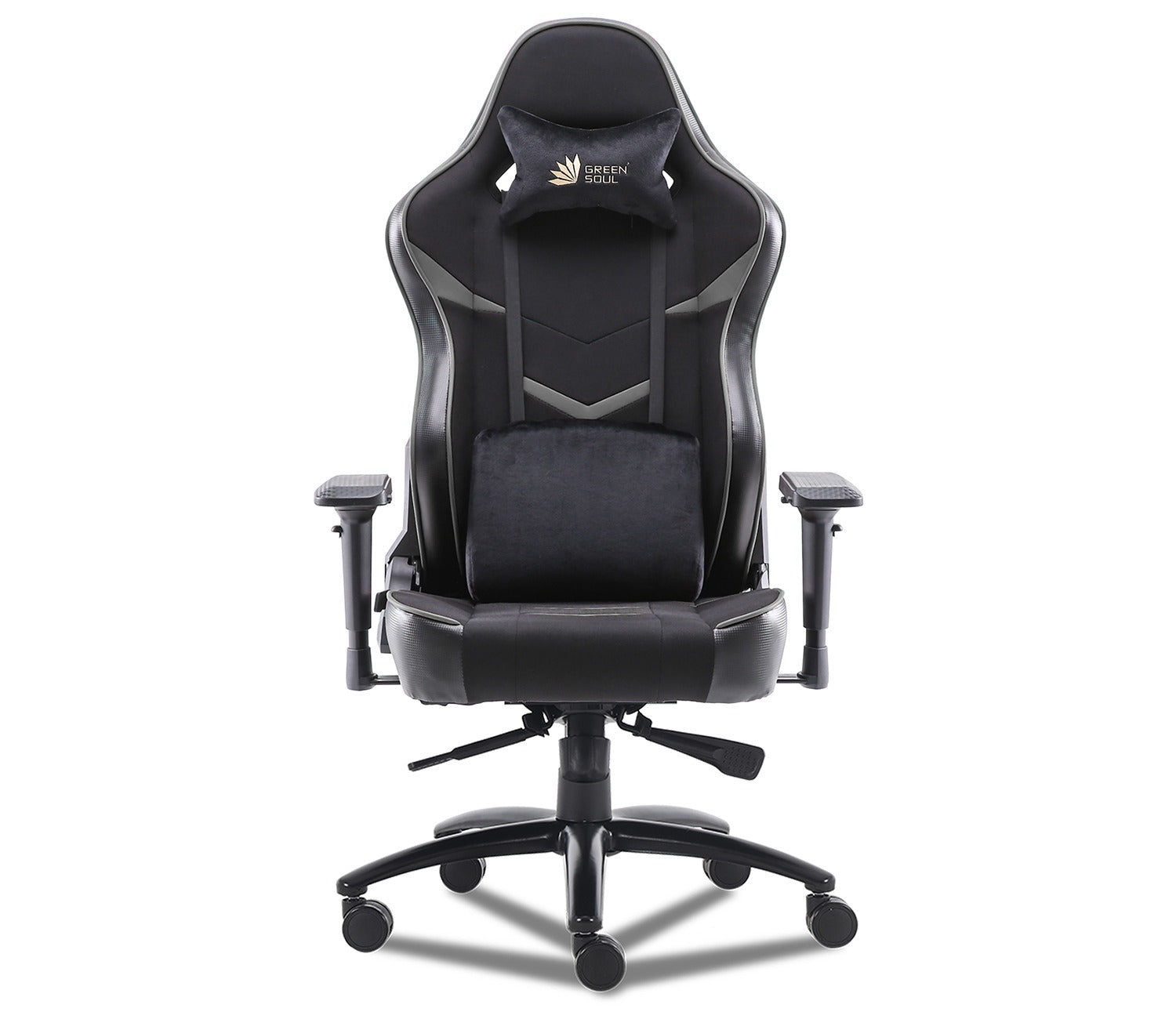 Monster S Deer Mechanism Spandex Fabric And PU Leather Gaming Chair (Grey)
