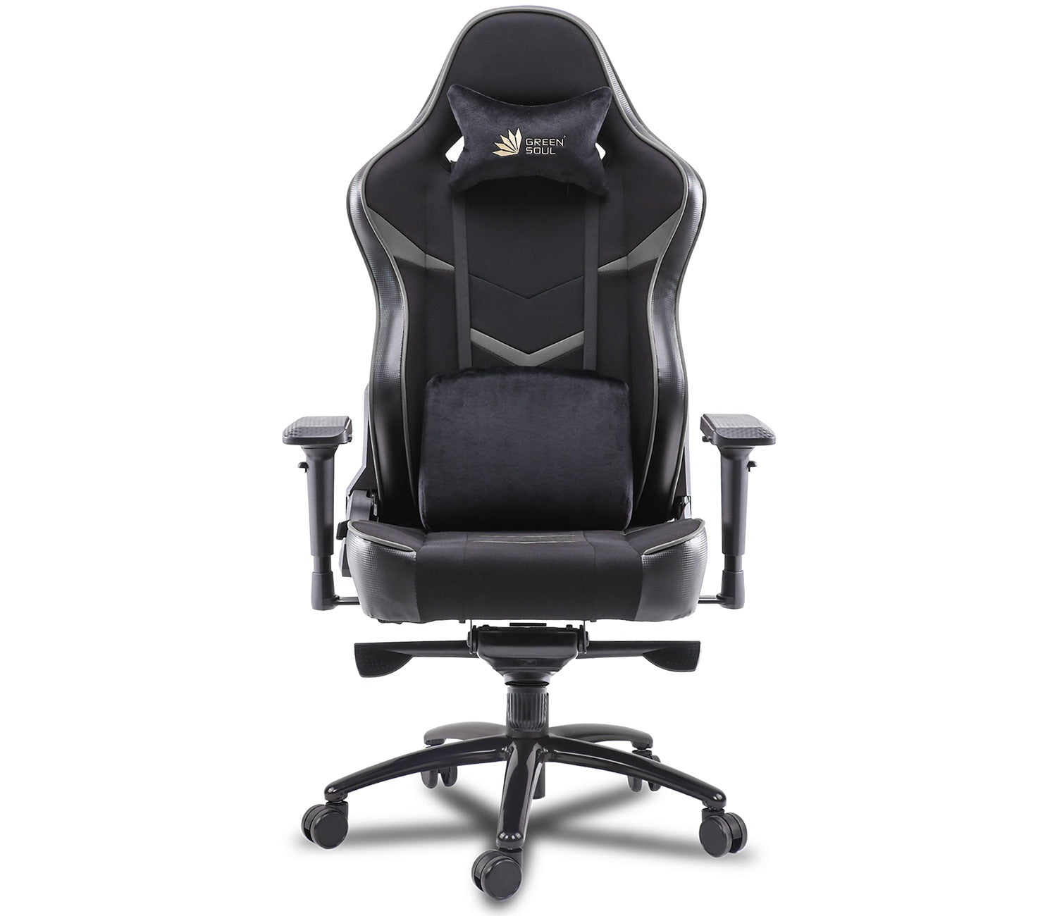Monster T Spandex Fabric And PU Leather Frog Mechanism Gaming Chair (Grey)