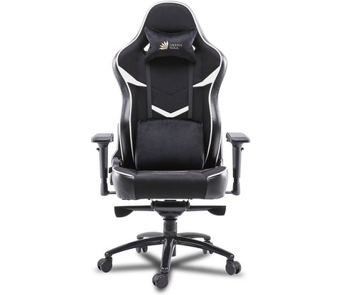 Monster T Spandex Fabric And PU Leather Frog Mechanism Gaming Chair (White)